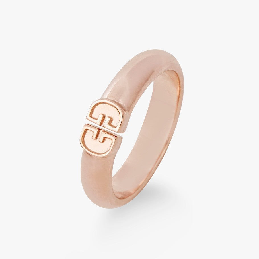ANILLO LUXLU DE PLATA BAÑADO EN ORO 18 KT ROSA
