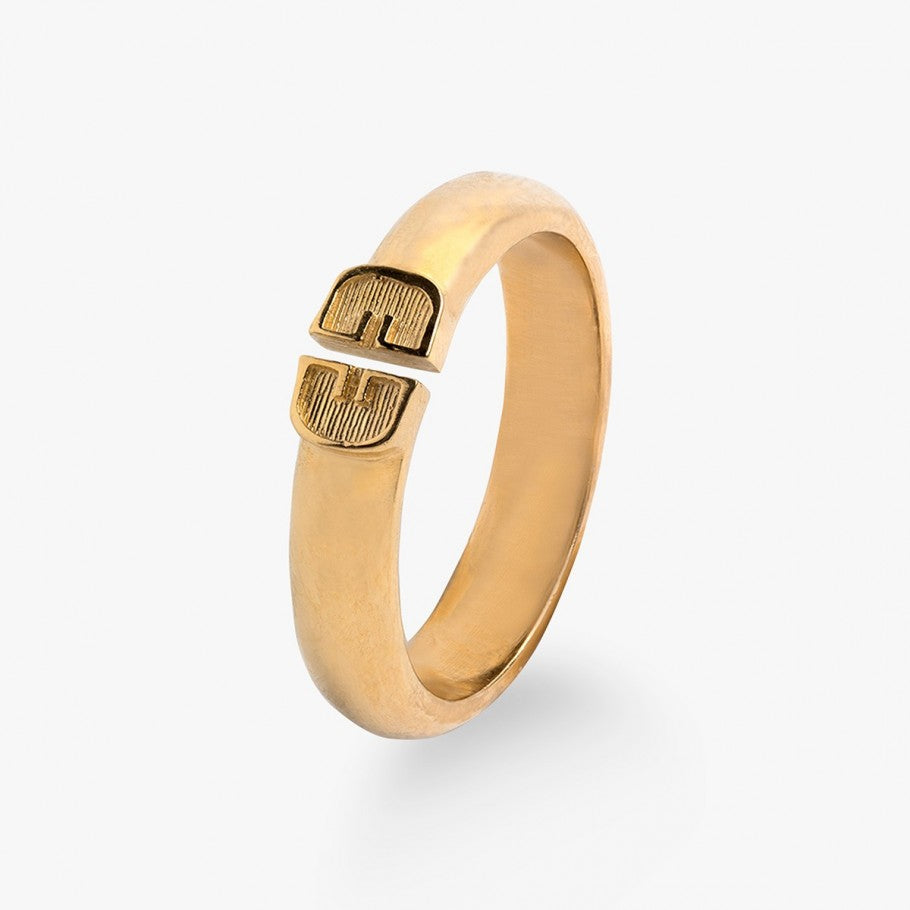 ANILLO LUXLU DE PLATA BAÑADO EN ORO 18 KT AMARILLO