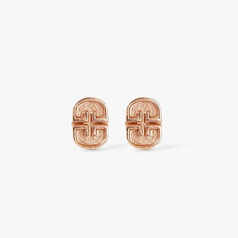 PENDIENTES LUXLU DE PLATA BAÑADO EN ORO 18 KT ROSA